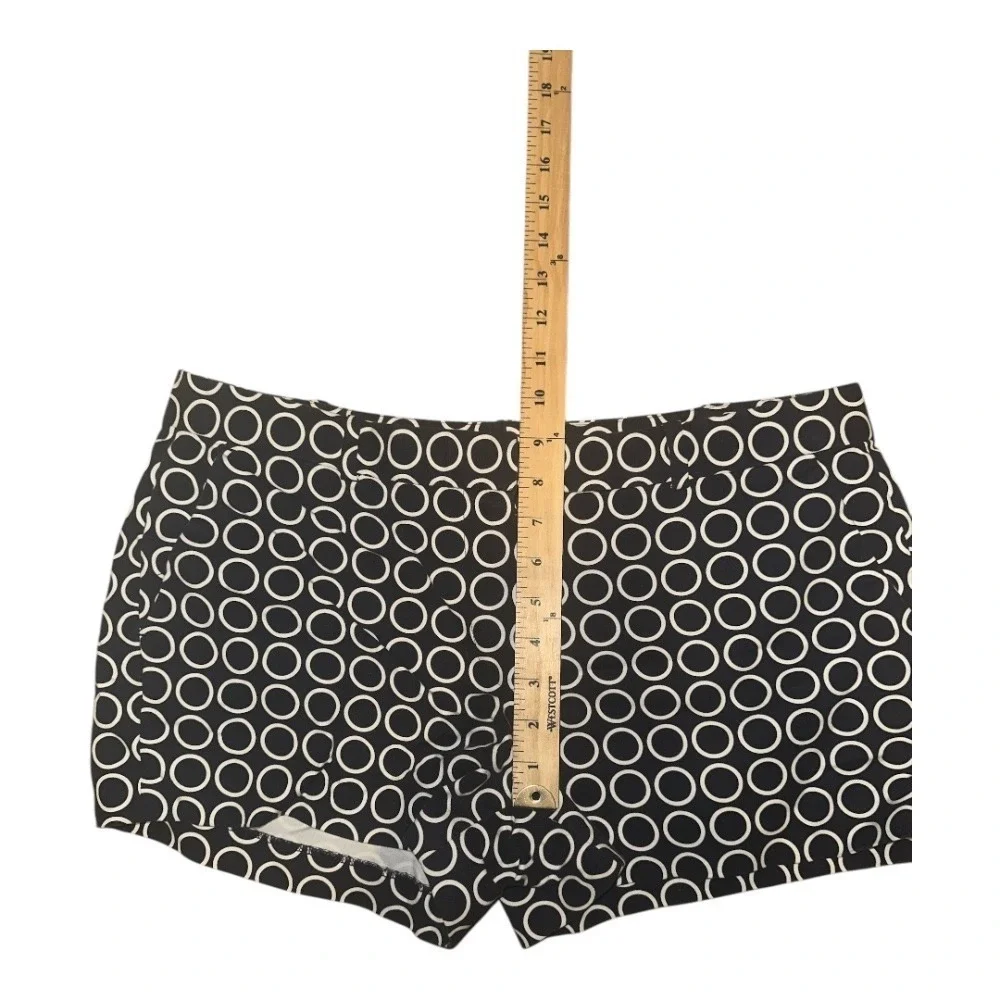 Michael Kors Blue/White Patterned Mini Shorts, Size 12